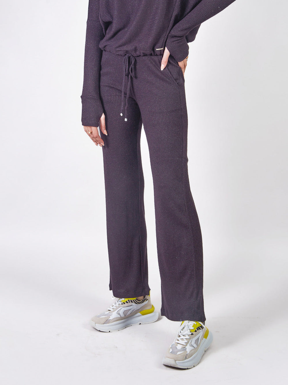 MAITE - PANTALÓN CORTE RECTO DE TELA TEJIDA