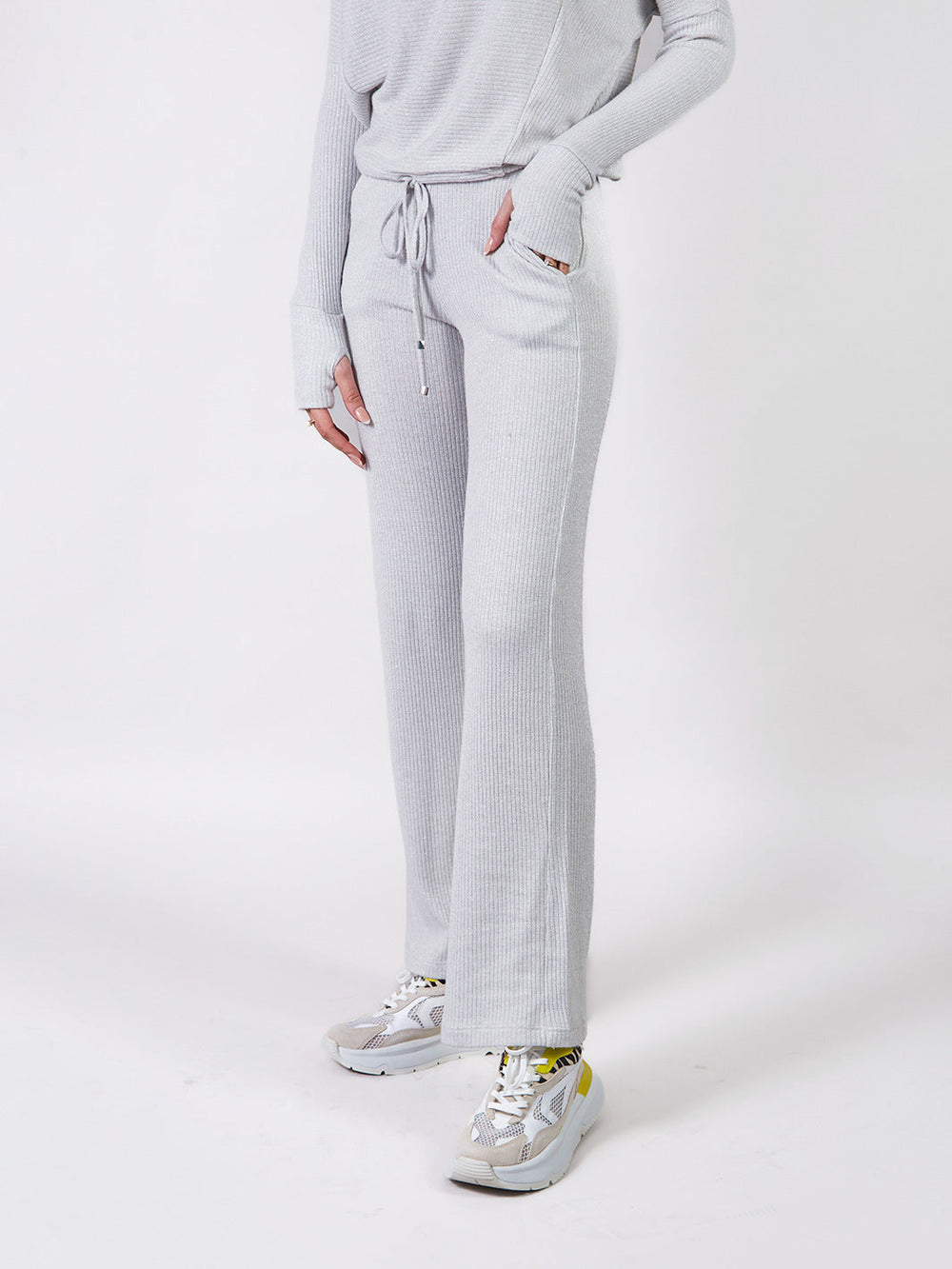 MAITE - PANTALÓN CORTE RECTO DE TELA TEJIDA