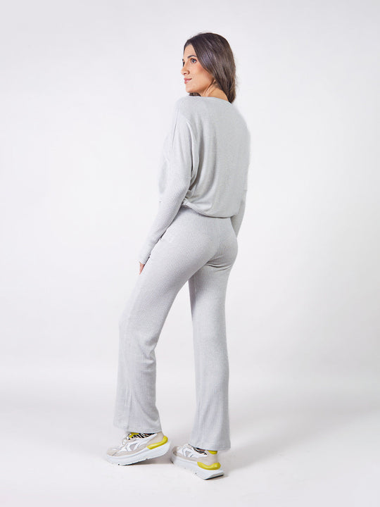 MAITE - PANTALÓN CORTE RECTO DE TELA TEJIDA