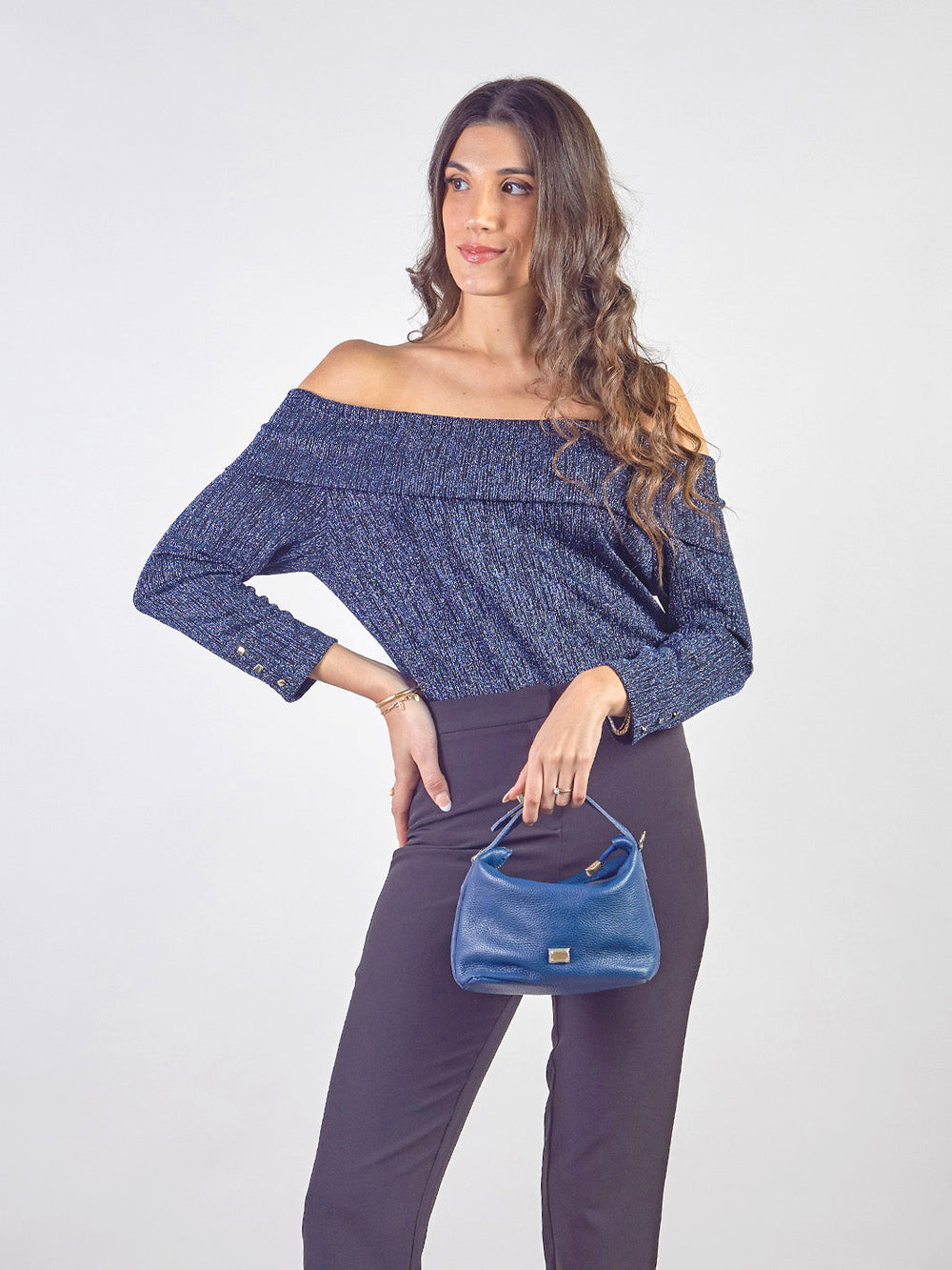 GRECIA - POLO OFF SHOULDER CON MANGAS 3/4