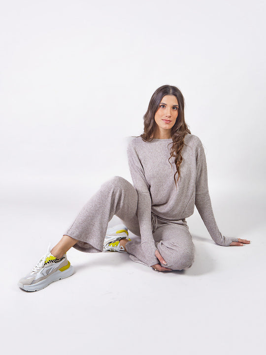 MAITE - POLO MANGA LARGA DE TELA TEJIDA