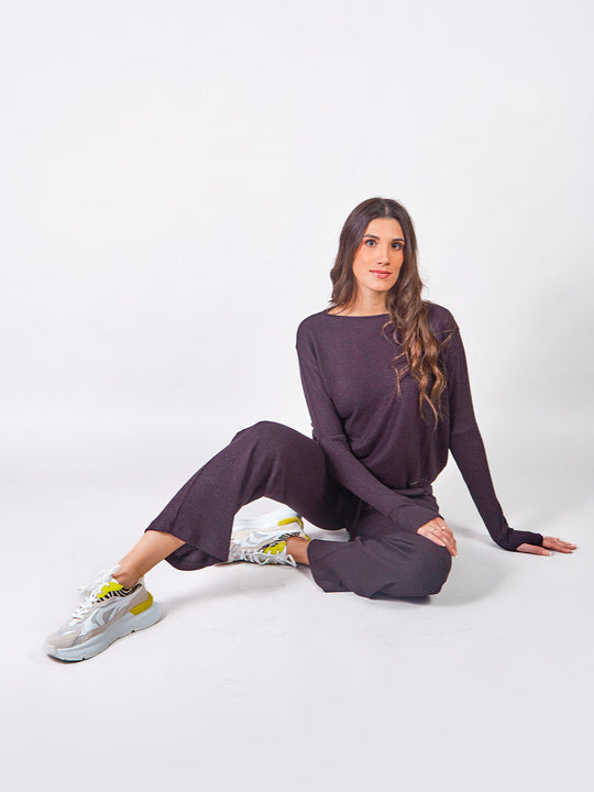 MAITE - POLO MANGA LARGA DE TELA TEJIDA