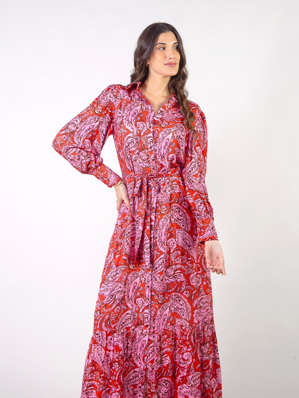 RENEE - VESTIDO MANGA LARGA CAMISERO