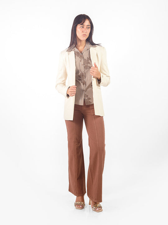 Blazer rayas con botón