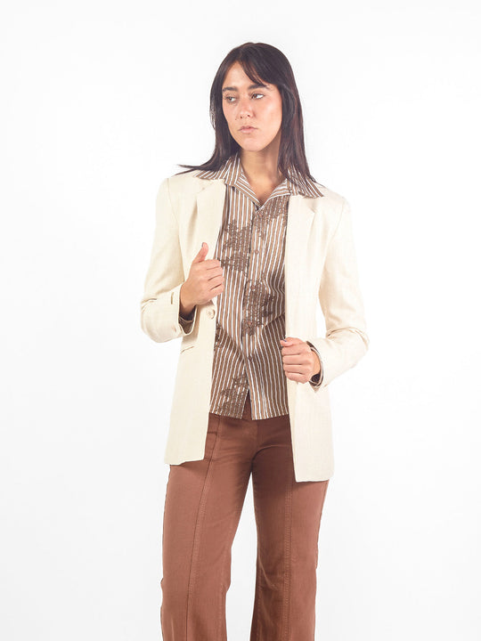 Blazer rayas con botón