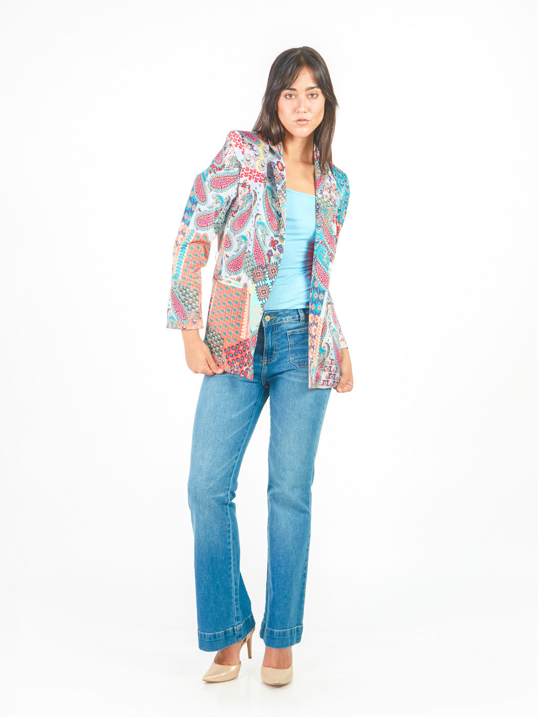 Blazer estampado paisley