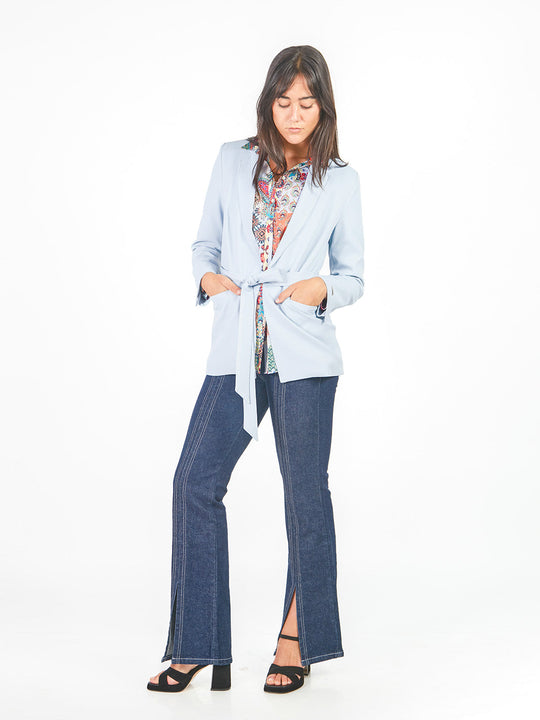 Blazer cinturón lazo