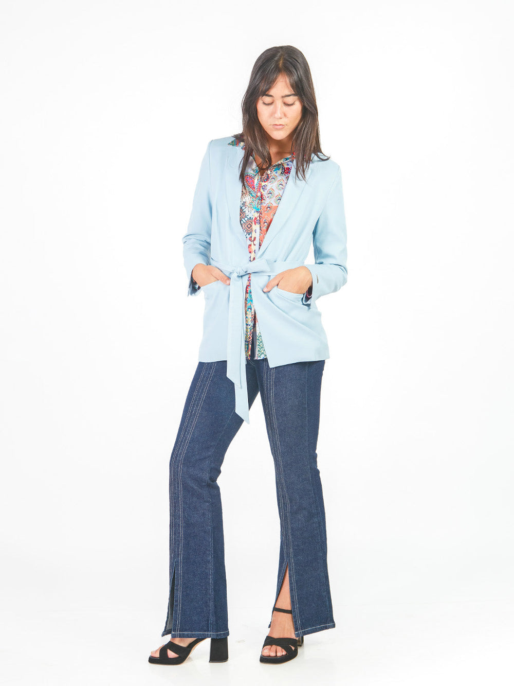 Blazer cinturón lazo