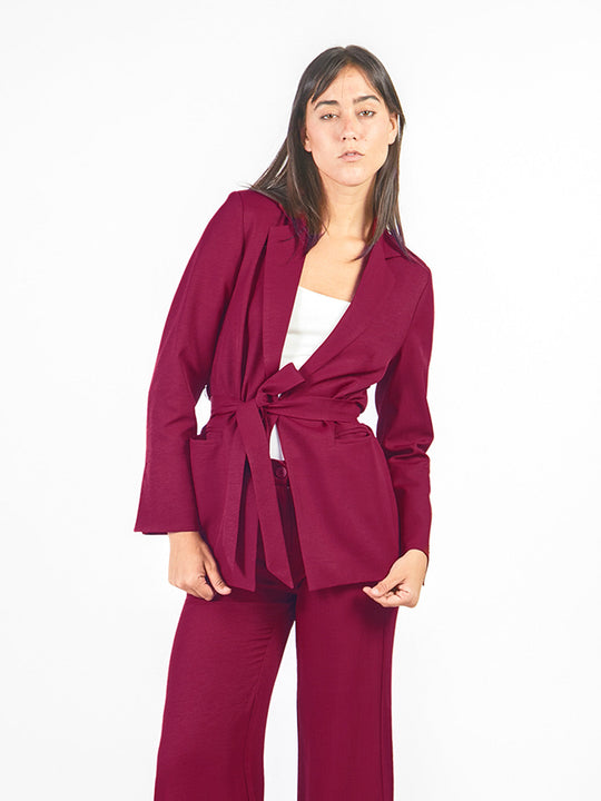 Blazer cinturón lazo