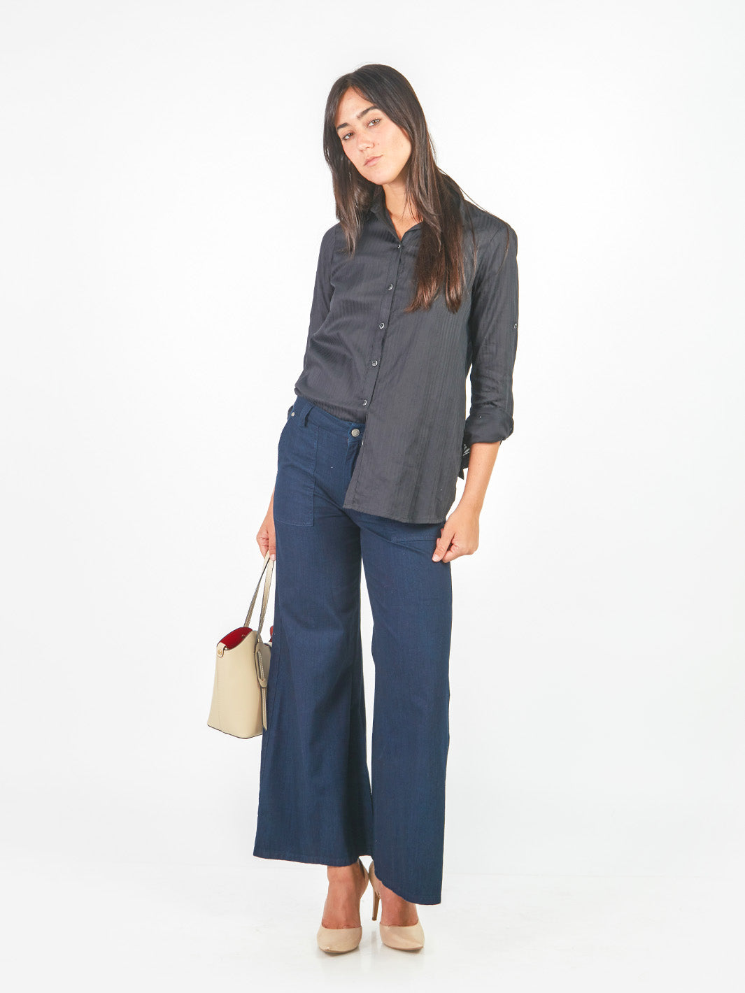 Blusa recta texturizada