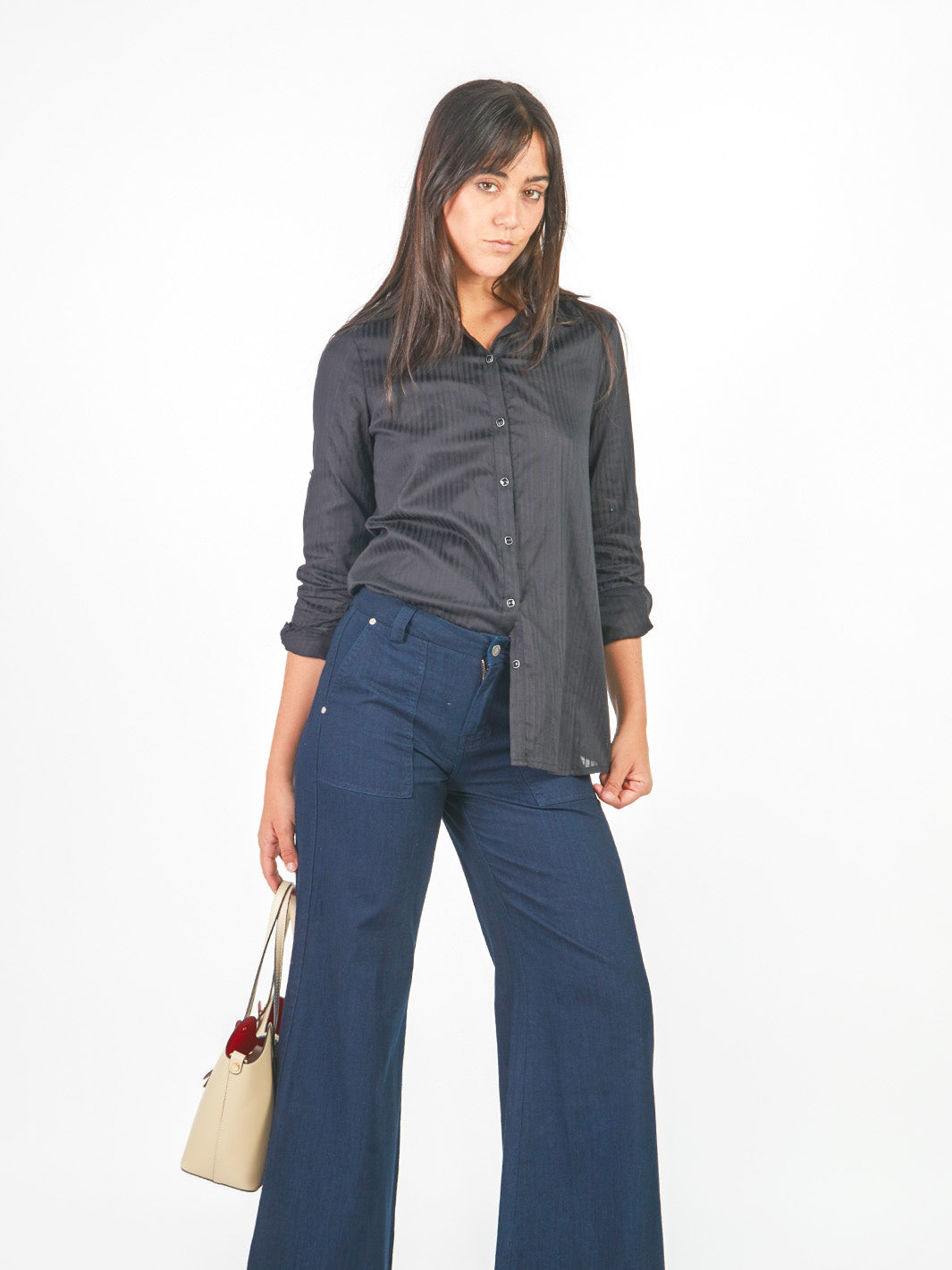 Blusa recta texturizada