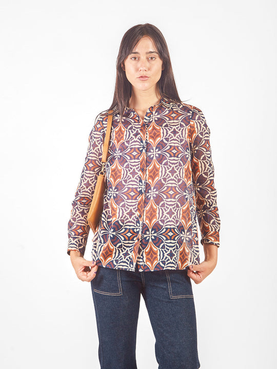 Blusa manga larga de fit holgado