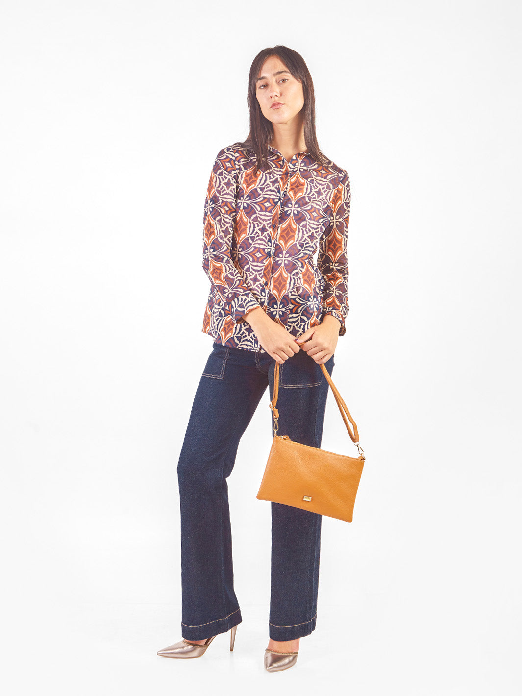 Blusa manga larga de fit holgado