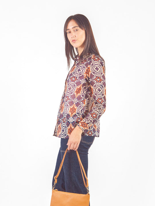 Blusa manga larga de fit holgado