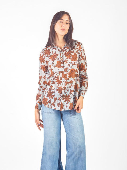 Blusa manga larga de fit holgado