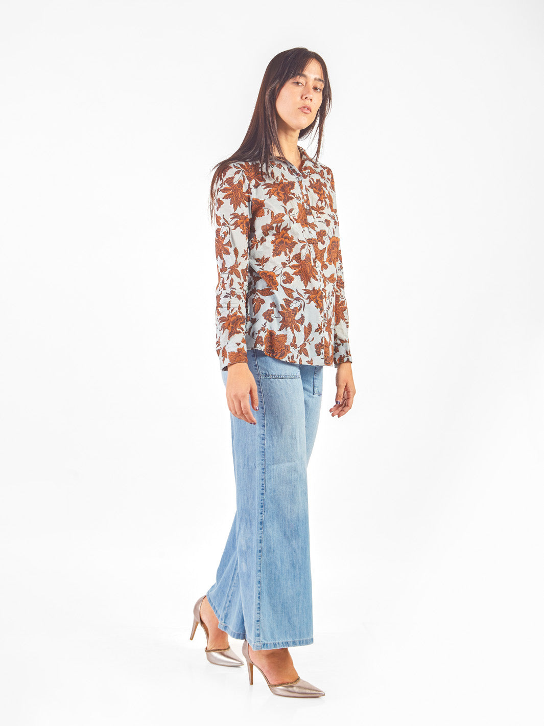 Blusa manga larga de fit holgado