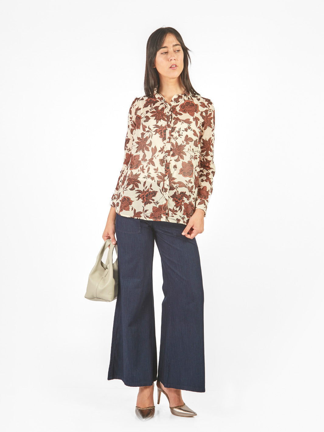 Blusa manga larga de fit holgado