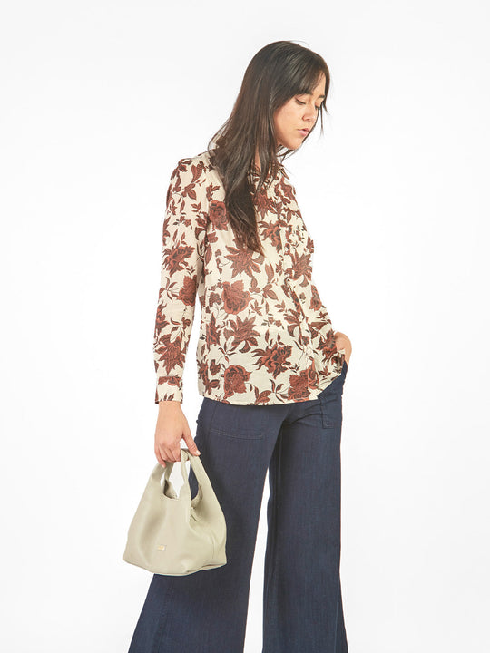 Blusa manga larga de fit holgado