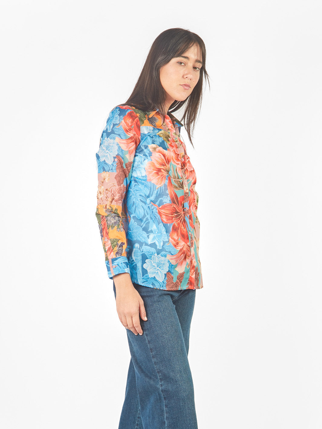 Blusa manga larga de fit holgado