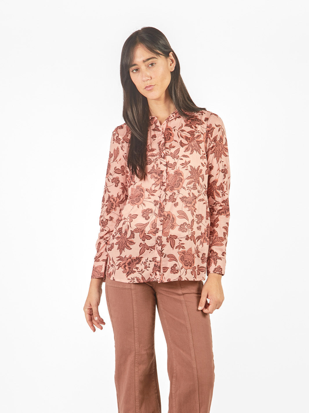 Blusa manga larga de fit holgado