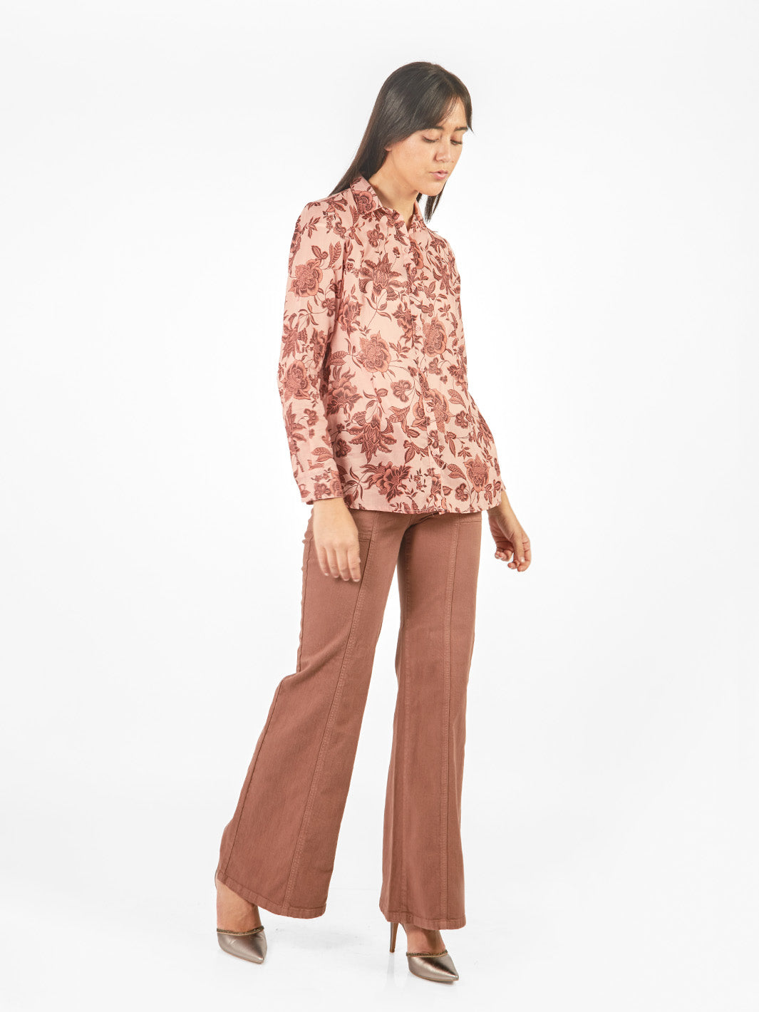 Blusa manga larga de fit holgado