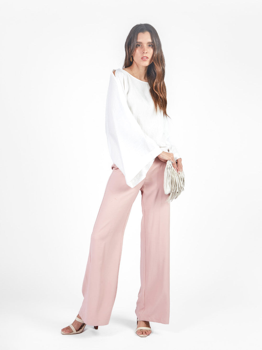 Blusa manga rangla con aberturas