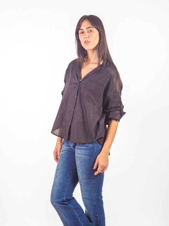 Blusa oversized texturizada