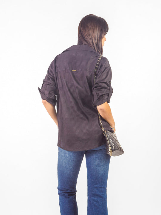Blusa oversized texturizada