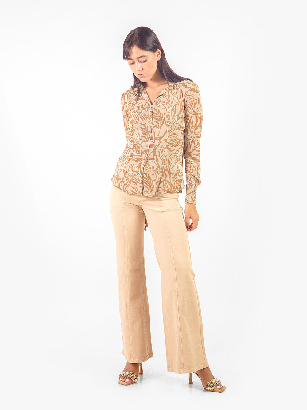 Blusa mesh floral