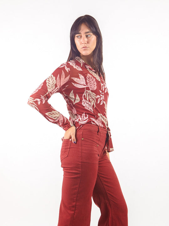 Blusa mesh floral