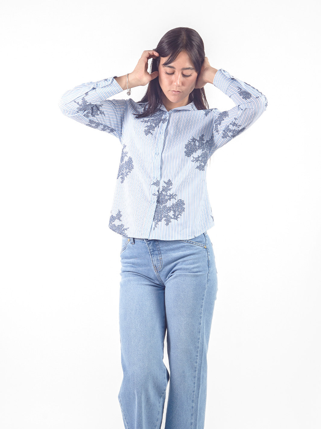 Blusa rayas floral