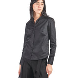 Blusa manga larga con cuello camisero