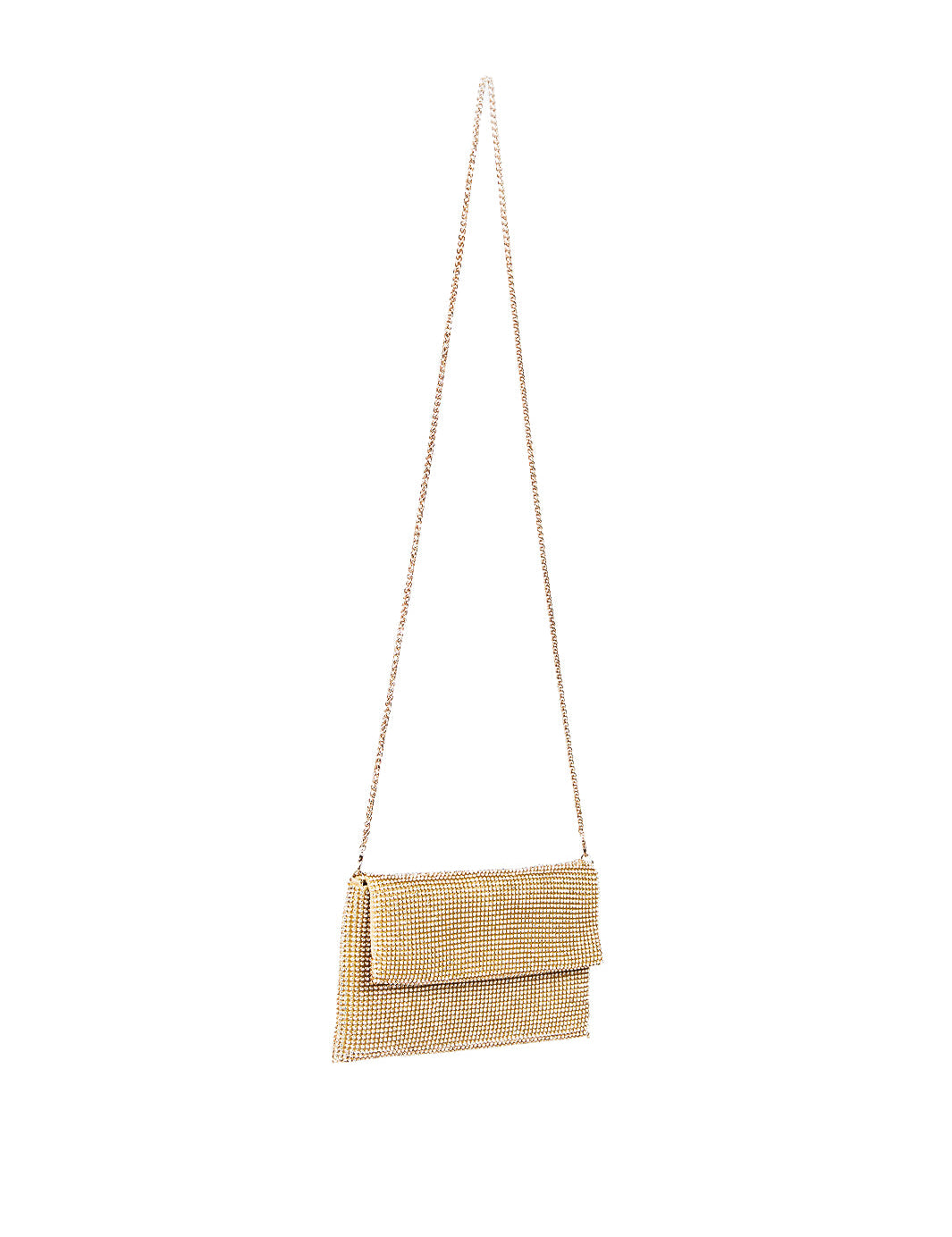 Cartera sobre malla de cristales Dorado