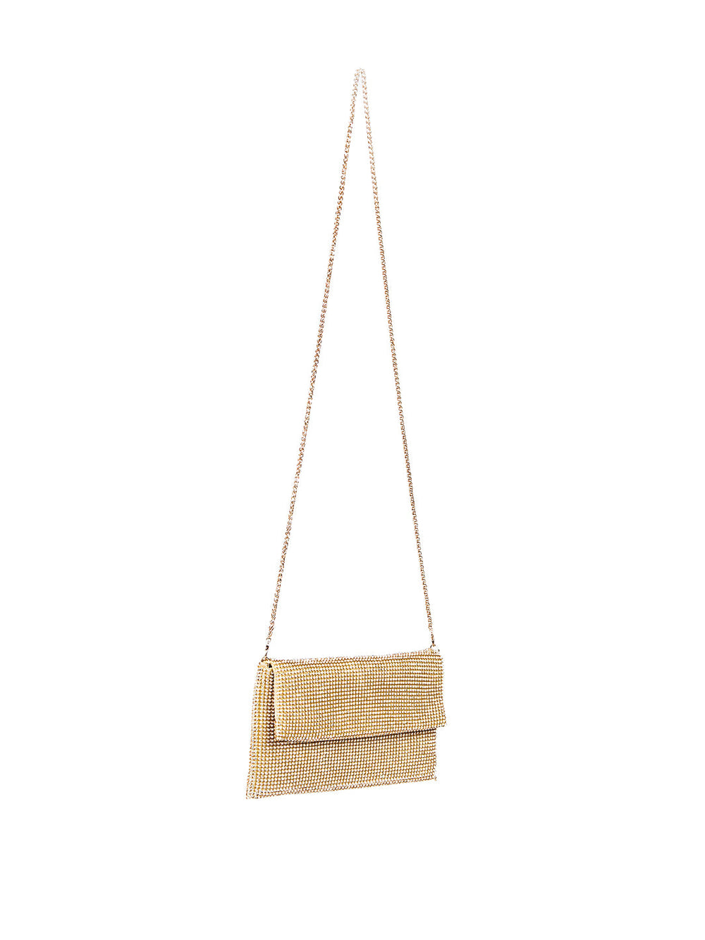Cartera sobre malla de cristales Dorado