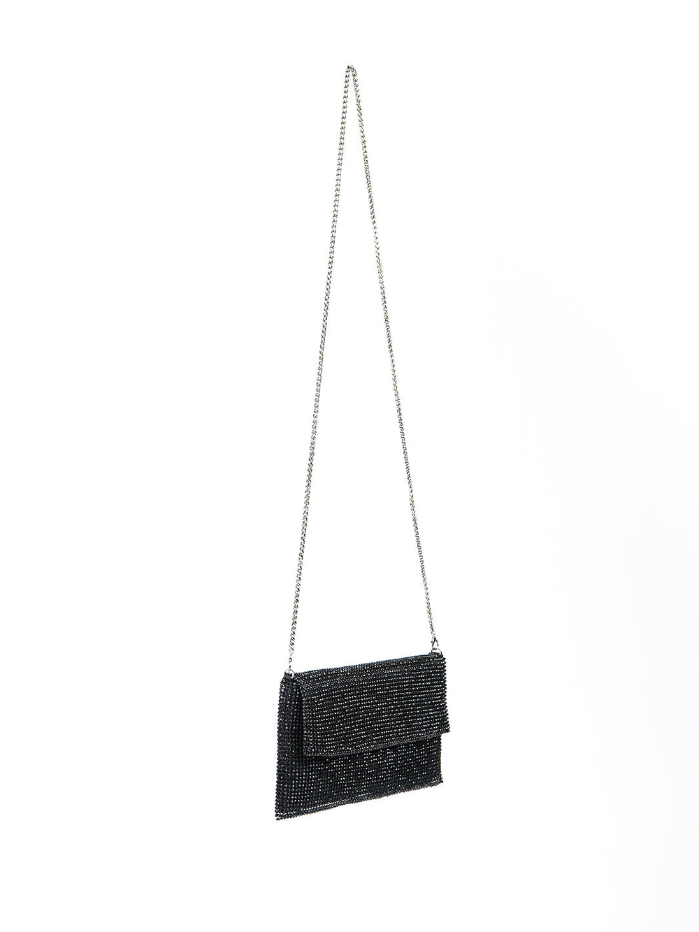 Cartera sobre malla de cristales Negro