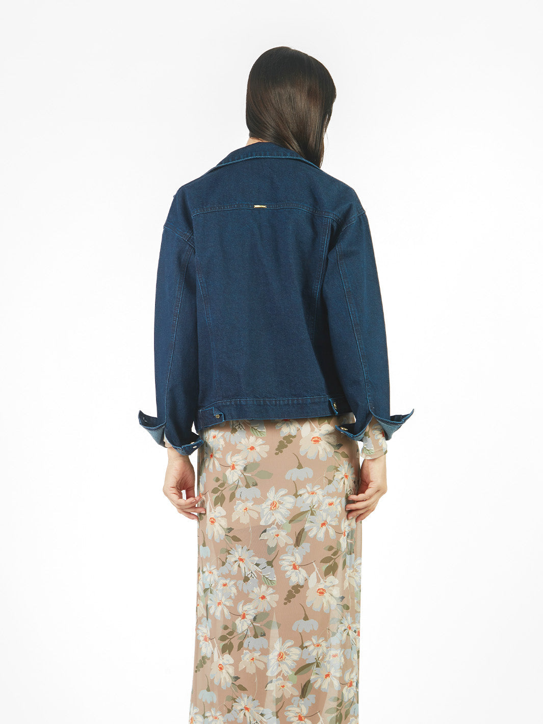Casaca de denim con cuello camisero