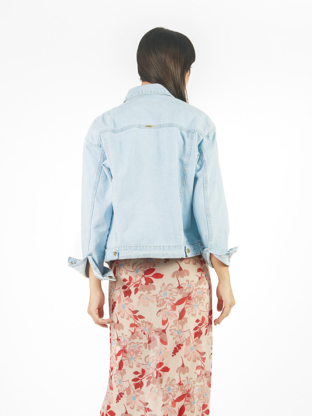 Casaca de denim con cuello camisero