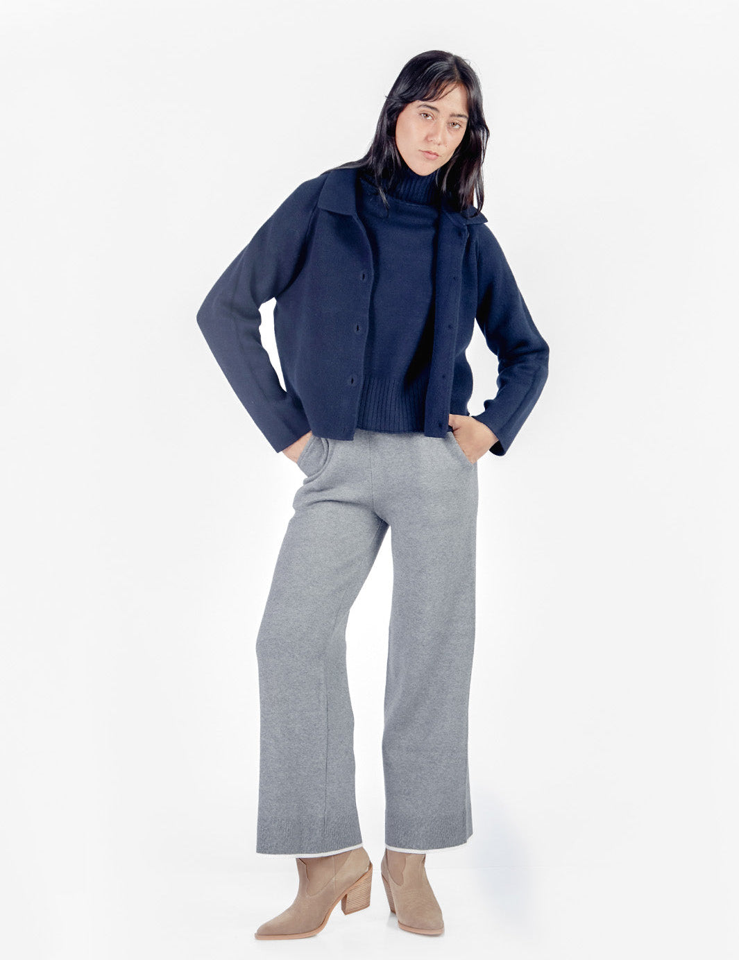 Chompa tacto cashmere Azul Marino