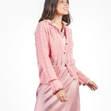 Chompa calada manga larga- Early Spring Rosado