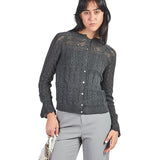 Chompa calada manga larga- Early Spring Charcoal