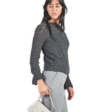 Chompa calada manga larga- Early Spring Charcoal
