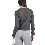 Chompa calada manga larga- Early Spring Charcoal