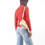 Chompa acanalada con cuello Rojo