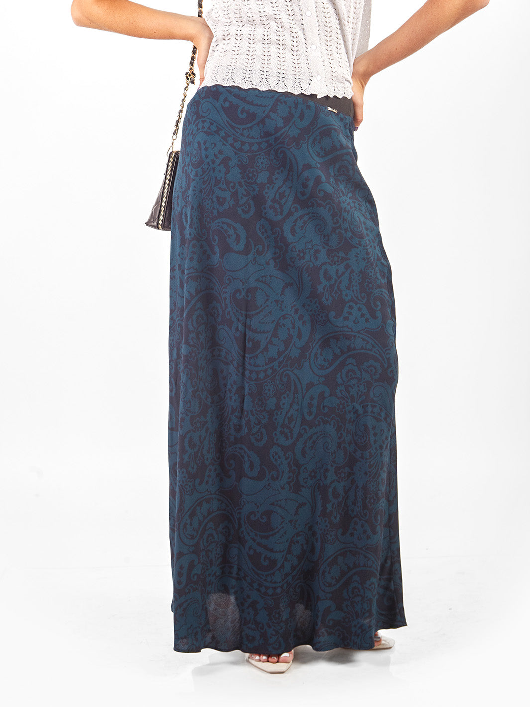 Falda maxi estampado paisley