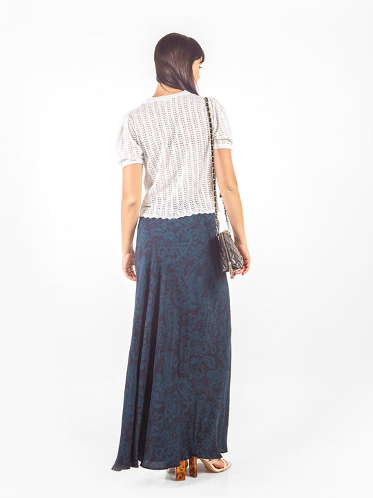 Falda maxi estampado paisley