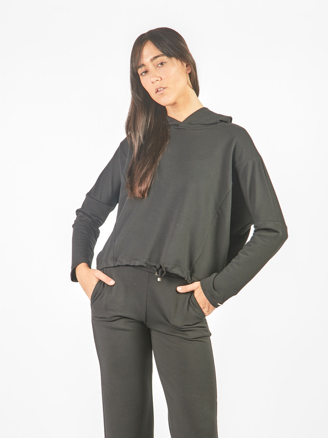 Hoodie manga larga rangla con capucha