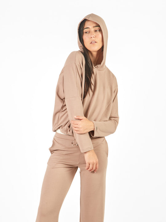 Hoodie manga larga rangla con capucha