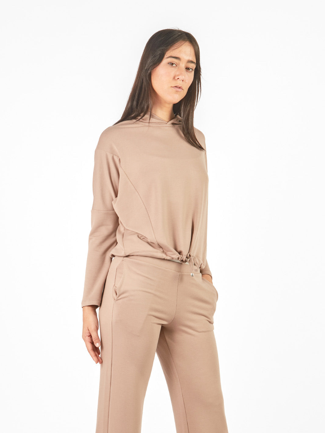 Hoodie manga larga rangla con capucha