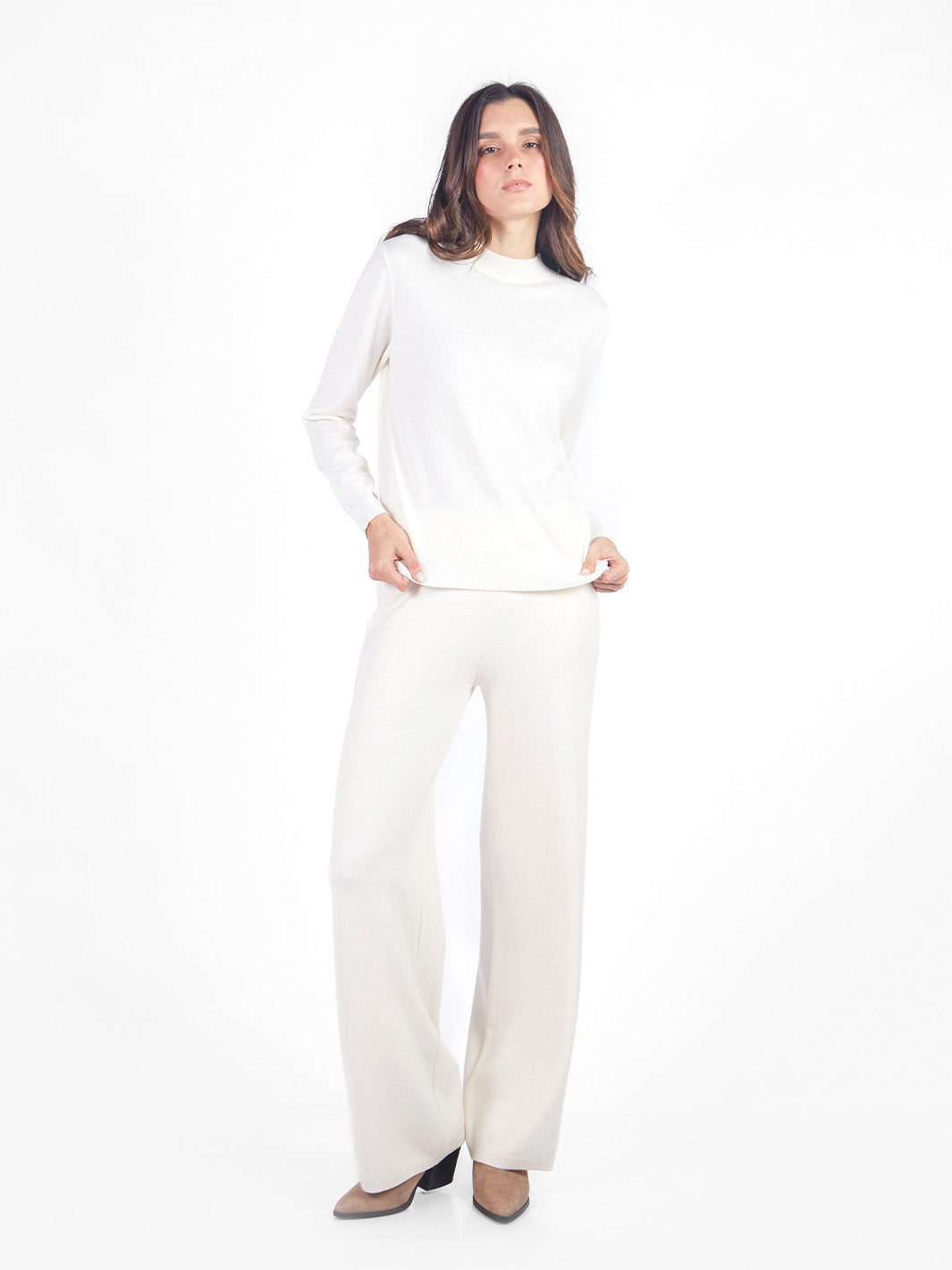 Pantalón recto tejido