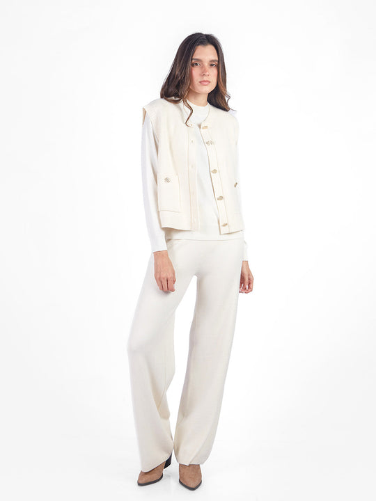 Pantalón recto tejido